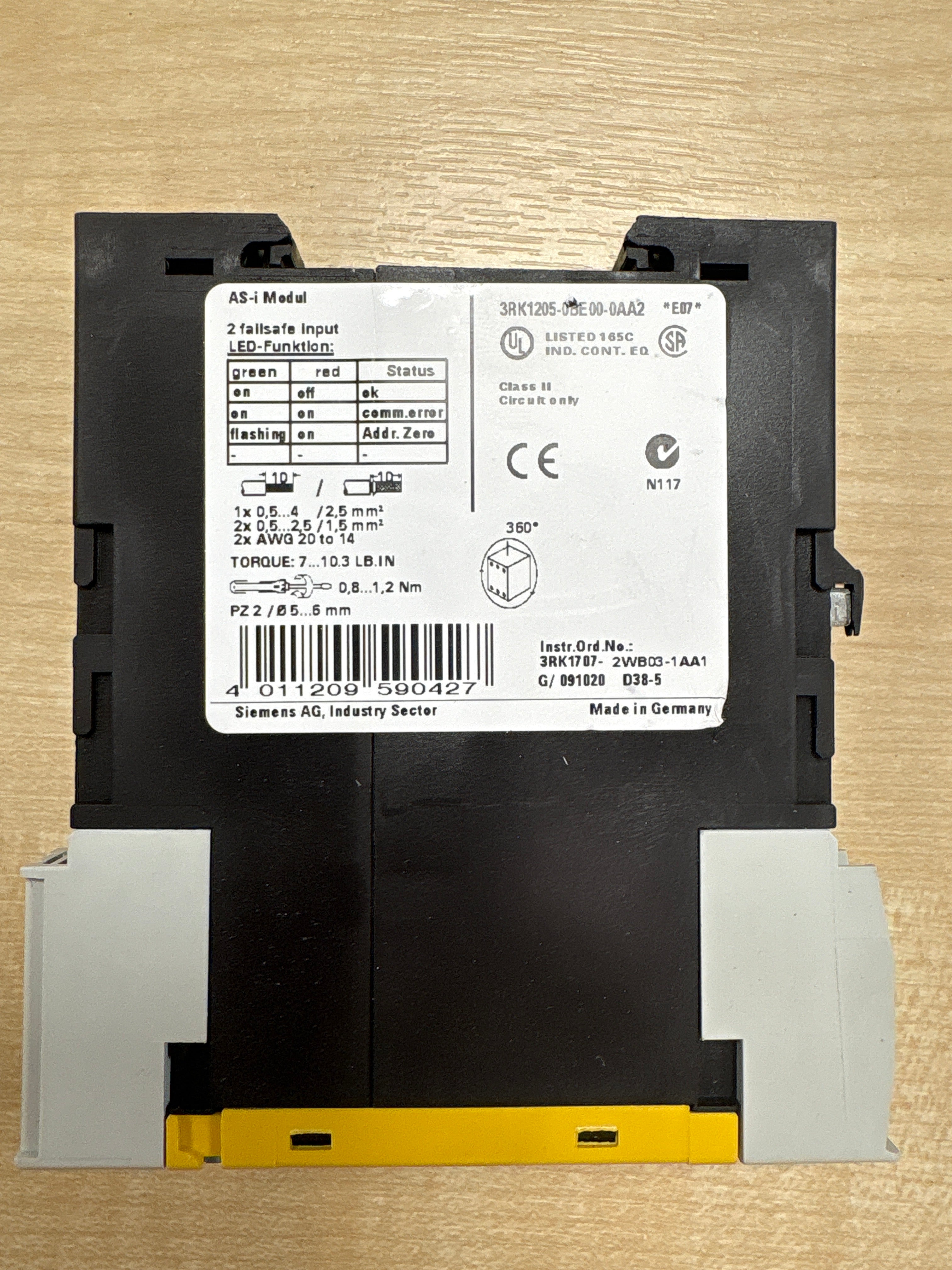 Siemens 3RK 1205-0BG00-0AA2