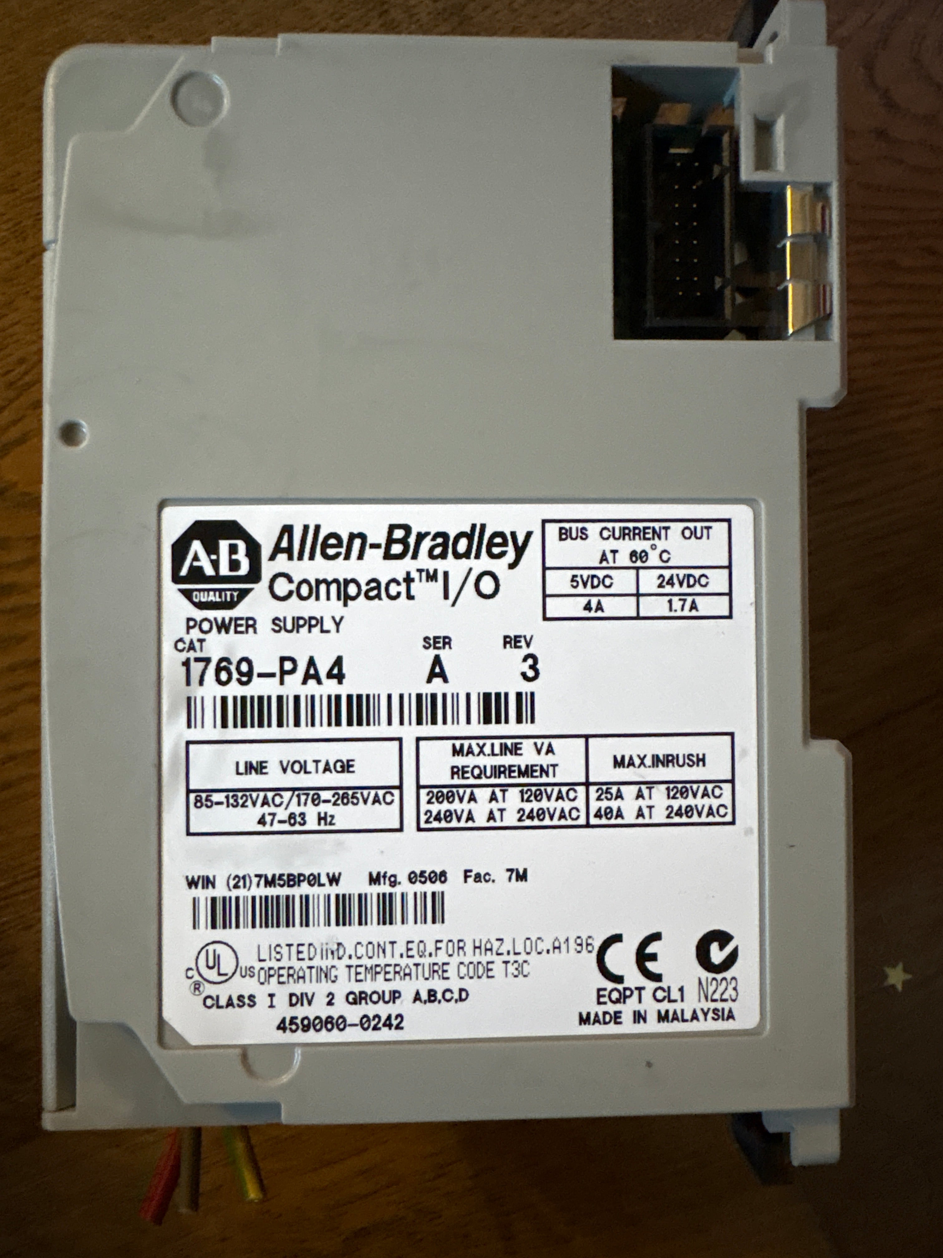 Allen Bradley 1769-PA4