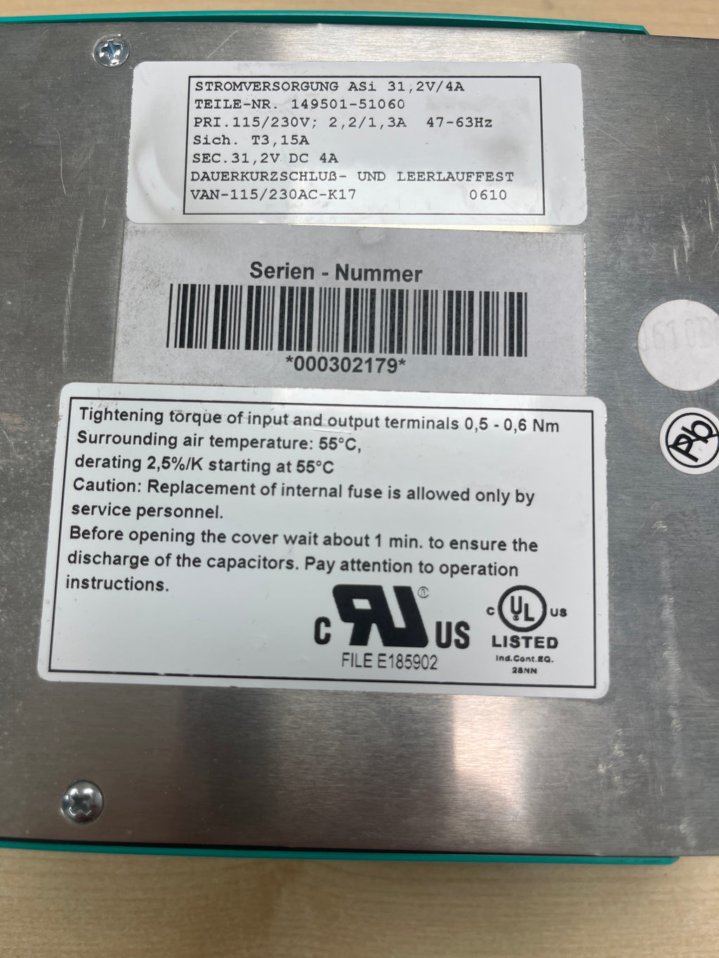 Pepperl + Fuchs VAN-115/230AC-K17 power supply