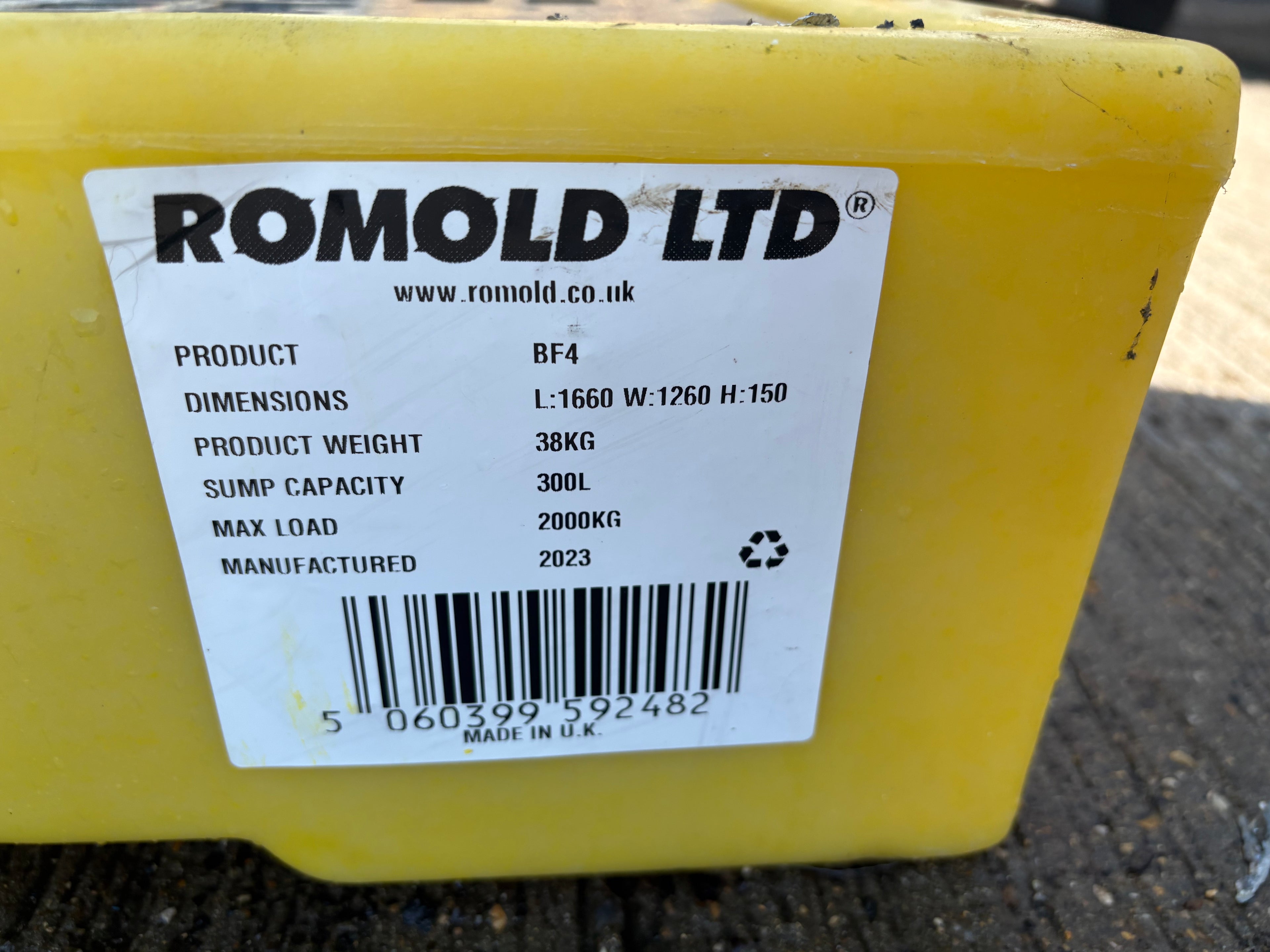 Chemical sump bund 2 x IBC